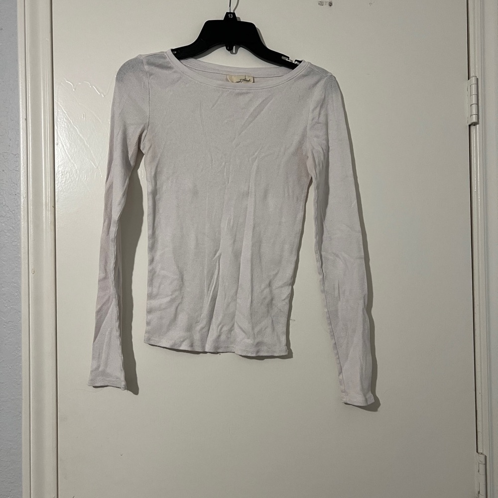 Women's White Long Sleeve Top